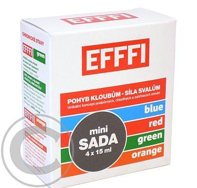 EFFFI Mini sada 4x15ml blue green red orange