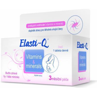 Elasti-Q Vitamins & Minerals s postupným uvolňováním 90 tablet, Elasti-Q, Vitamins, &, Minerals, postupným, uvolňováním, 90, tablet