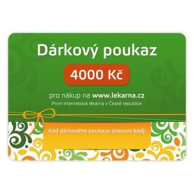 Elektronický dárkový poukaz v hodnotě 4000 Kč