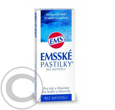 EMSSKÉ pastilky bez mentolu s cukrem 20ks, EMSSKÉ, pastilky, bez, mentolu, cukrem, 20ks