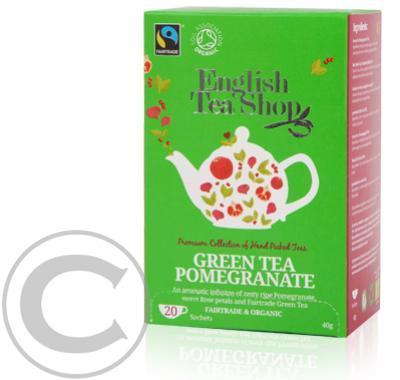 English Tea Shop Bio Fairtrade Zelený čaj Granátové jablko 20 s., English, Tea, Shop, Bio, Fairtrade, Zelený, čaj, Granátové, jablko, 20, s.