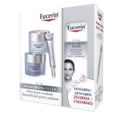 Eucerin HYALURON-FILLER Denní krém proti vráskám pro suchou pleť 50 ml   noční krém 50 ml   oční krém proti vráskám 15ml