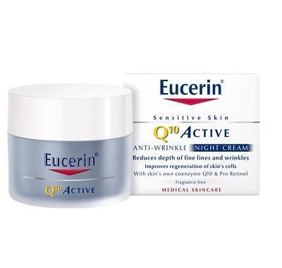 EUCERIN Q10 ACTIVE Regenerační noční krém proti vráskám 50 ml, EUCERIN, Q10, ACTIVE, Regenerační, noční, krém, proti, vráskám, 50, ml