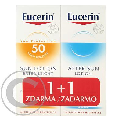 EUCERIN SUN 1 1 ZDARMA Extra lehké mléko SPF 50  150 ml   mléko po opalování 150 ml, EUCERIN, SUN, 1, 1, ZDARMA, Extra, lehké, mléko, SPF, 50, 150, ml, , mléko, po, opalování, 150, ml