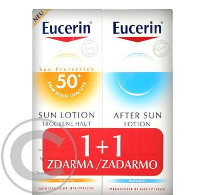 EUCERIN SUN 1 1 ZDARMA Hydratační mléko SPF50  150 ml   mléko po opalování 150 ml, EUCERIN, SUN, 1, 1, ZDARMA, Hydratační, mléko, SPF50, 150, ml, , mléko, po, opalování, 150, ml