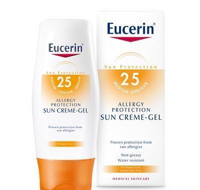 EUCERIN SUN Ochranný krémový gel SPF 25 na opalování proti sluneční alergii 150 ml, EUCERIN, SUN, Ochranný, krémový, gel, SPF, 25, opalování, proti, sluneční, alergii, 150, ml