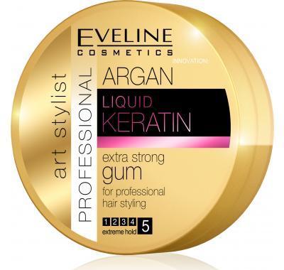 EVELINE Argan Liquid Keratin Extra silný gel na vlasy 100 ml, EVELINE, Argan, Liquid, Keratin, Extra, silný, gel, vlasy, 100, ml
