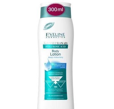 Eveline bioHyaluron 4D Hluboce hydratační mléko pro suchou a citlivou pleť 300 ml  : VÝPRODEJ exp. 2015-09-05, Eveline, bioHyaluron, 4D, Hluboce, hydratační, mléko, suchou, citlivou, pleť, 300, ml, :, VÝPRODEJ, exp., 2015-09-05