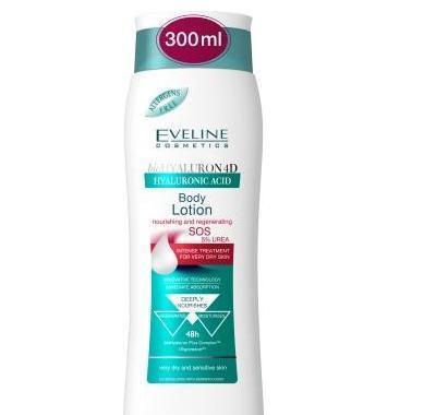 Eveline bioHyaluron 4D Výživné a regenerační mléko s 5% ureou 300 ml, Eveline, bioHyaluron, 4D, Výživné, regenerační, mléko, 5%, ureou, 300, ml