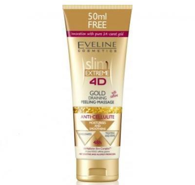 EVELINE Slim 4D Gold peelingová masáž 250 ml, EVELINE, Slim, 4D, Gold, peelingová, masáž, 250, ml