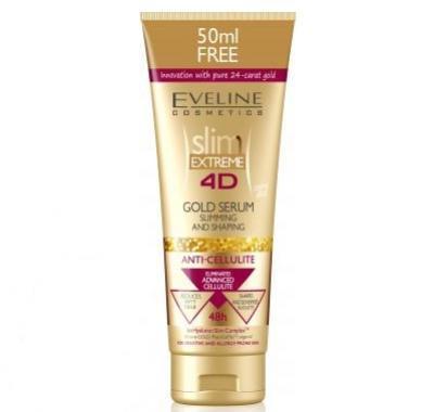 EVELINE Slim 4D Gold Sérum na hubnutí a tvarování 250 ml, EVELINE, Slim, 4D, Gold, Sérum, hubnutí, tvarování, 250, ml