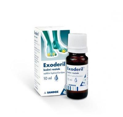 EXODERIL 1X10ML/100MG Roztok k zev. užití, EXODERIL, 1X10ML/100MG, Roztok, k, zev., užití