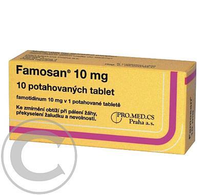 FAMOSAN 10 MG  10X10MG Potahované tablety, FAMOSAN, 10, MG, 10X10MG, Potahované, tablety