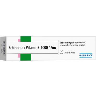GENERICA Echinacea   Vitamin C 1000   Zinek 20 šumivých tablet, GENERICA, Echinacea, , Vitamin, C, 1000, , Zinek, 20, šumivých, tablet