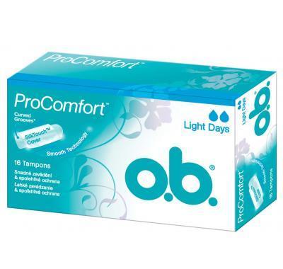 Tampony o.b.® ProComfort™ Light Days 16 kusů, Tampony, o.b.®, ProComfort™, Light, Days, 16, kusů