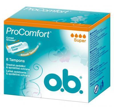 Tampony o.b.® ProComfort™ Super 8 kusů, Tampony, o.b.®, ProComfort™, Super, 8, kusů