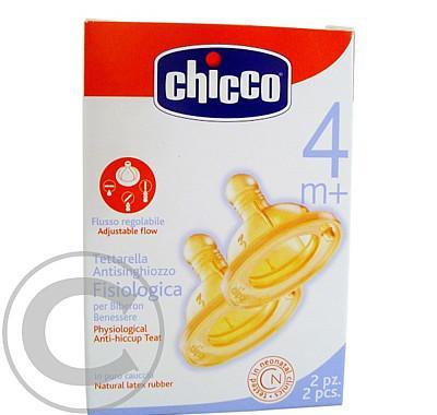 Chicco F Dudlík kaučuk 4  regulovatelný 2ks/balení