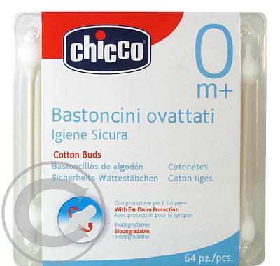 Chicco Tyčinky vatové anatomické 64ks 64716.30, Chicco, Tyčinky, vatové, anatomické, 64ks, 64716.30