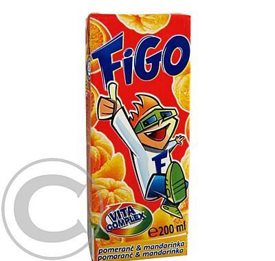 Figo nápoj pomeranč-mandarinka 0.2l, Figo, nápoj, pomeranč-mandarinka, 0.2l