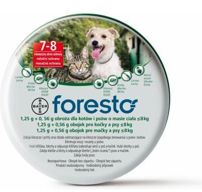 Foresto (1.25 g   0.56 g) obojek pro kočky a psy do 8 kg délka 38 cm, Foresto, 1.25, g, , 0.56, g, obojek, kočky, psy, 8, kg, délka, 38, cm