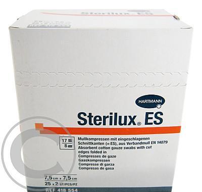 Gáza kompres sterilní Sterilux 7.5x7.5 cm 8 vrs. 25x2 ks, Gáza, kompres, sterilní, Sterilux, 7.5x7.5, cm, 8, vrs., 25x2, ks