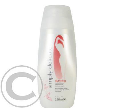 Gelový roztok pro intimní hygienu s vyváženým pH (Simply Delicate Refreshing) 250 ml