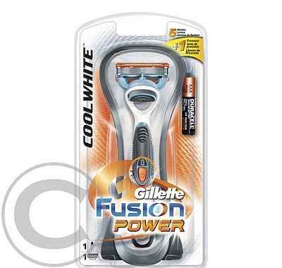 Gillette FUSION Cool White Power strojek   1 hlavice