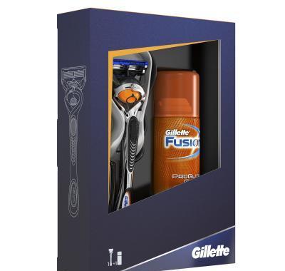 Gillette Fusion Proglide dárková sada – strojek   hydratační holicí gel 75 ml