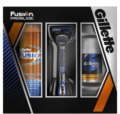 GILLETTE Fusion ProGlide Manual 2 hlavice   gel 75 ml   balzám 9 ml   taška, GILLETTE, Fusion, ProGlide, Manual, 2, hlavice, , gel, 75, ml, , balzám, 9, ml, , taška