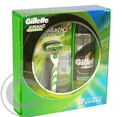 GILLETTE Mach3 sensitive strojek   gel Mach3 200ml