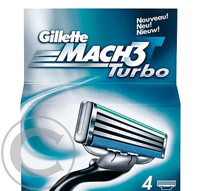 Gillette MACH3Turbo hlavice 4 ks, Gillette, MACH3Turbo, hlavice, 4, ks