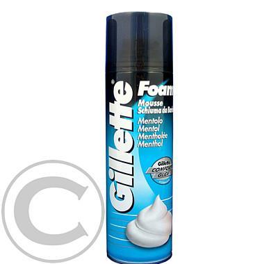 Gillette - pěna na holení Menthol 300ml, Gillette, pěna, holení, Menthol, 300ml