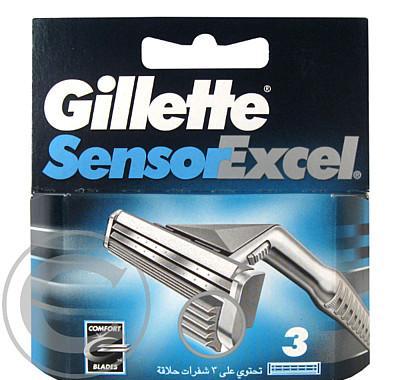 Gillette Sensor Excel pánský náhradní břity 3 ks, Gillette, Sensor, Excel, pánský, náhradní, břity, 3, ks