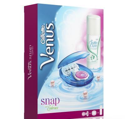 Gillette Venus dárková sada – strojek Snap   gel Satin Care 75 ml, Gillette, Venus, dárková, sada, –, strojek, Snap, , gel, Satin, Care, 75, ml