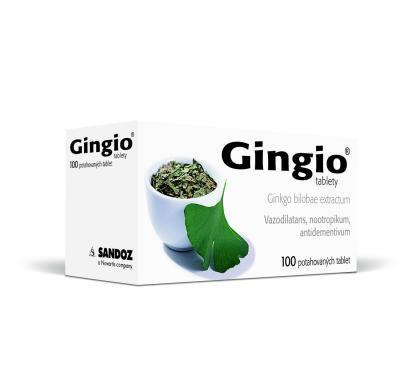 GINGIO TABLETY  100X40MG Potahované tablety, GINGIO, TABLETY, 100X40MG, Potahované, tablety