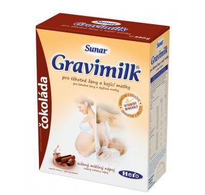 Gravimilk s čokoládou plv.350g pro těhot.a kojící, Gravimilk, čokoládou, plv.350g, těhot.a, kojící