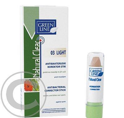 Green Line Natural Clear antibakteriální korekční tyčinka 03 5g, Green, Line, Natural, Clear, antibakteriální, korekční, tyčinka, 03, 5g