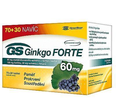 GS Ginkgo FORTE 60 mg 70 30 tablet ZDARMA, GS, Ginkgo, FORTE, 60, mg, 70, 30, tablet, ZDARMA
