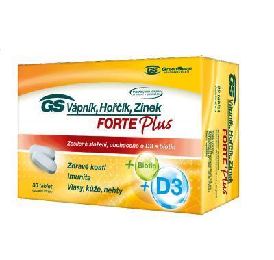 GS Vápník Hořčík Zinek Forte Plus 100   30 tablet, GS, Vápník, Hořčík, Zinek, Forte, Plus, 100, , 30, tablet