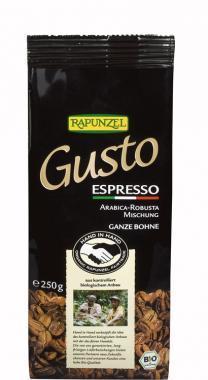 Gusto Café Espresso zrnková  RAPUNZEL 250g-BIO, Gusto, Café, Espresso, zrnková, RAPUNZEL, 250g-BIO