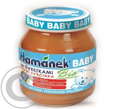 Hamánek BABY se švestkami BIO, první svačinka, 130 g, Hamánek, BABY, se, švestkami, BIO, první, svačinka, 130, g