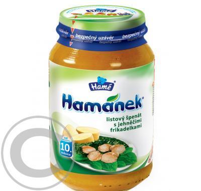 Hamánek listový špenát s jehněčími frikadelkami sklo 230 g, Hamánek, listový, špenát, jehněčími, frikadelkami, sklo, 230, g