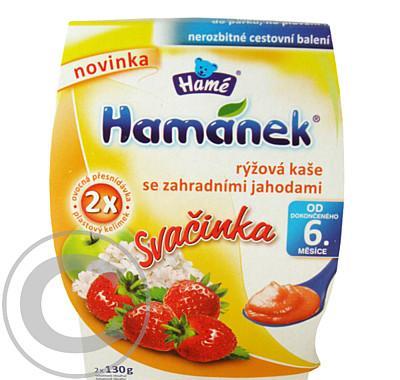 Hamánek Svačinka rýžová kaše s jahodami 2x130g, Hamánek, Svačinka, rýžová, kaše, jahodami, 2x130g