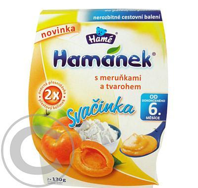 Hamánek Svačinka s meruňkami a tvarohem 2x130g, Hamánek, Svačinka, meruňkami, tvarohem, 2x130g