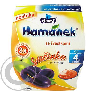 Hamánek Svačinka se švestkami 100% ovoce 2x130g, Hamánek, Svačinka, se, švestkami, 100%, ovoce, 2x130g