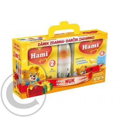 Hami 2 2x500g   Hami kaše s banány 225g   NUK láhev, Hami, 2, 2x500g, , Hami, kaše, banány, 225g, , NUK, láhev