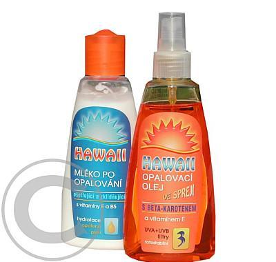 Hawaii OF3 opalovací olej spray s beta-karotenem 200ml    Mléko po opalování s Panthenolem a vitamínem E 200ml ZDARMA, Hawaii, OF3, opalovací, olej, spray, beta-karotenem, 200ml, , Mléko, po, opalování, Panthenolem, vitamínem, E, 200ml, ZDARMA