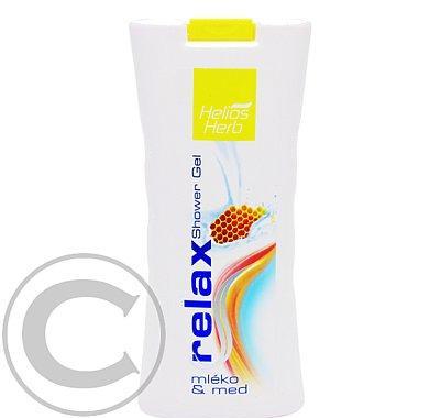 HELIOS HERB Relax shower gel 500ml Mléko med, HELIOS, HERB, Relax, shower, gel, 500ml, Mléko, med