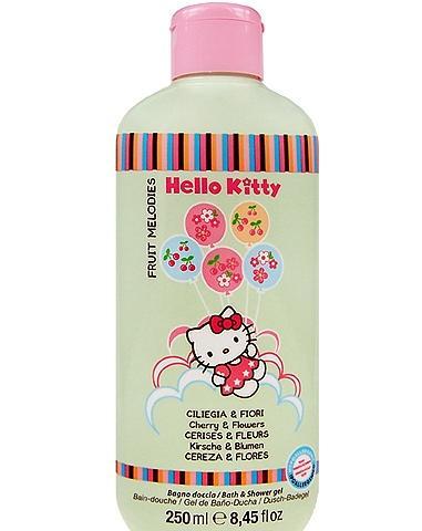 Hello Kitty Fruit Melodies Koupelový a Sprchový Gel  250ml Třešně a Květiny