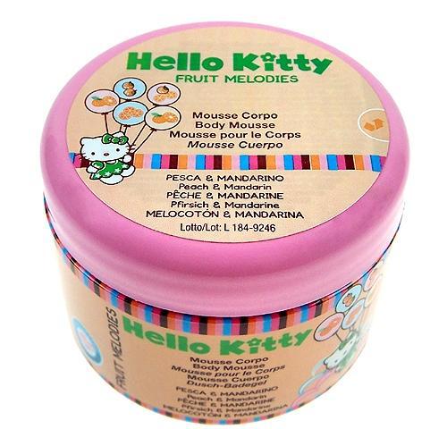 Hello Kitty Fruit Melodies Tělový Krém  250ml Broskve a Mandarinky